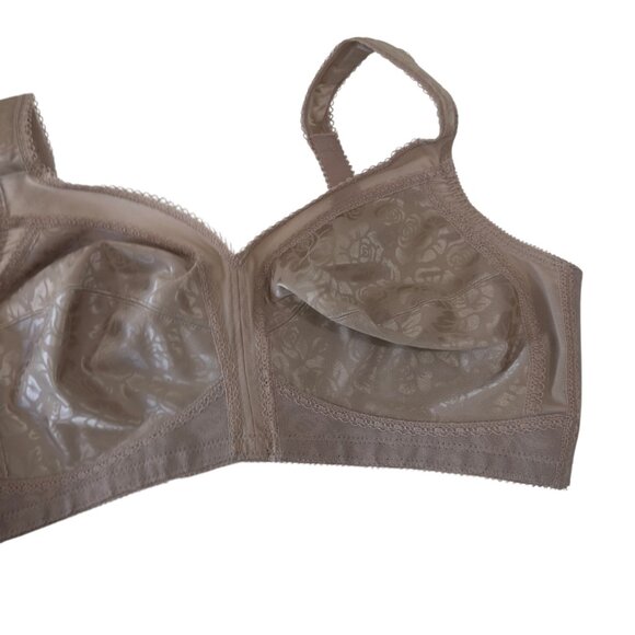 Playtex 18 Hour Women Lightweight Beige Satin Floral Wireless Bra Size 42C -4693 - Picture 5 of 14